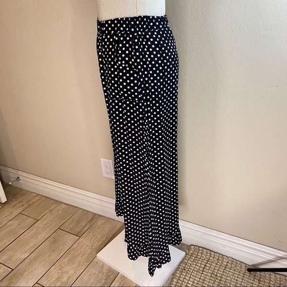 NWT BOHO SOUL Polka-Dot Ankle Ruffle Pants (S) - Picture 4 of 14